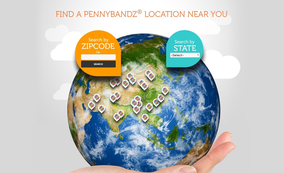 Find Pennybandz pressed penny locatiion